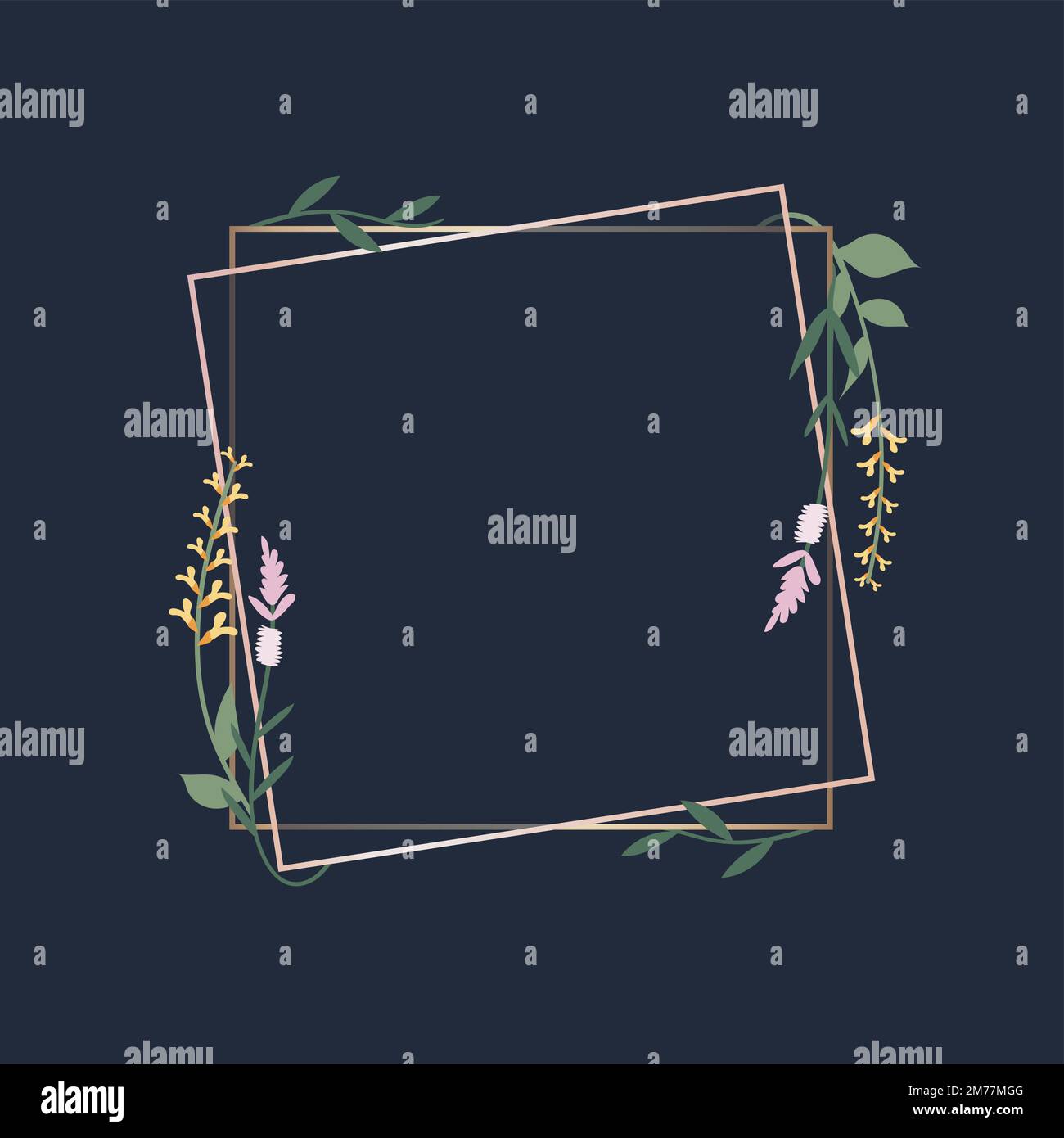 Frame decorated with flowers vector Stock Vector Image & Art - Alamy