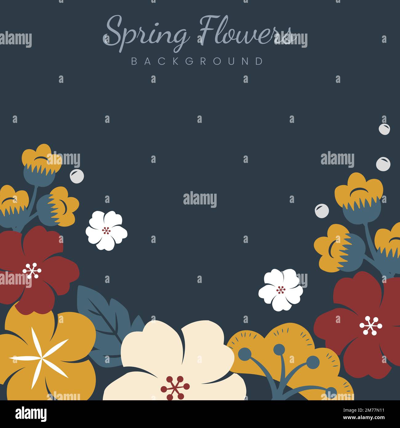Colorful flowers border background vector Stock Vector