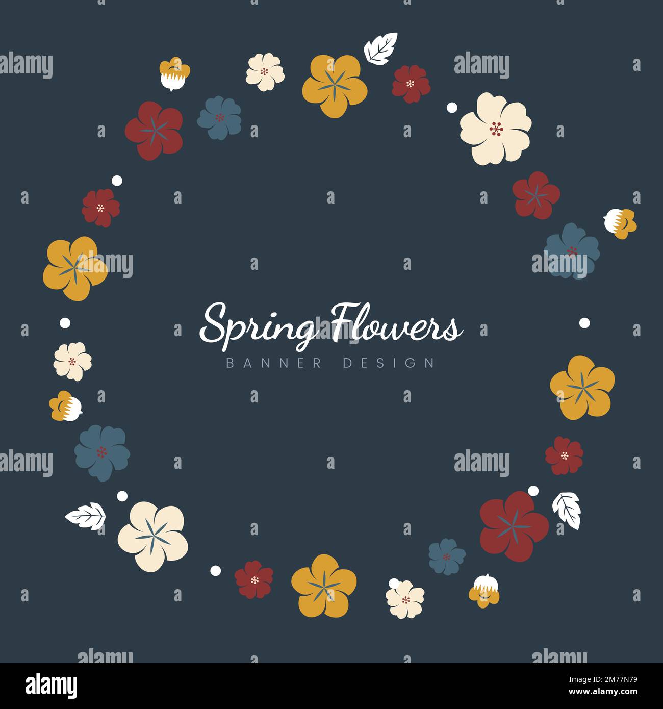 Round red floral badge vector Stock Vector Image & Art - Alamy