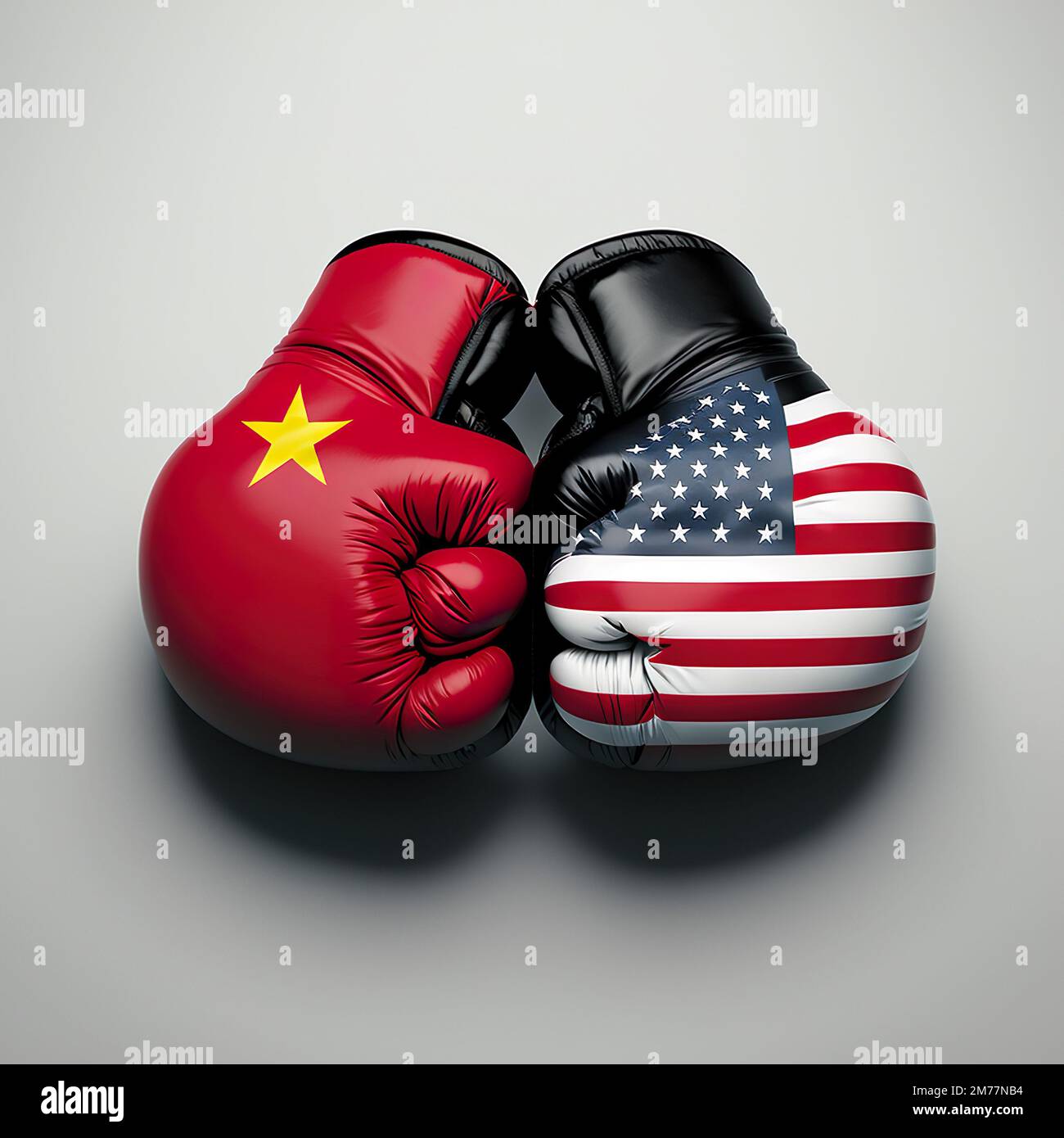 Usa Vs China In Boxing Glove Fighter Isolated On White Background Stock Usa Vs China In Boxing Glove Fighter Isolated On White Background Stock