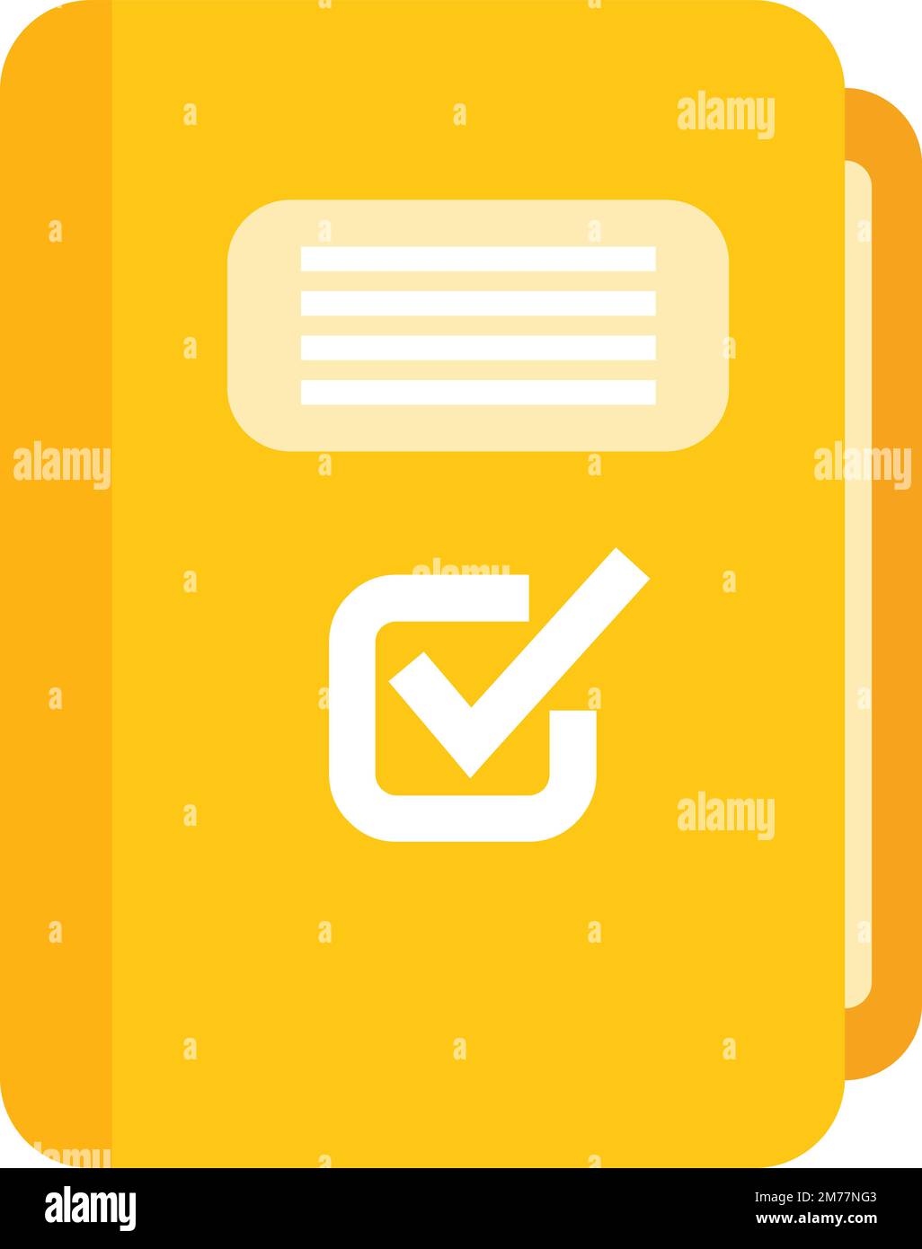 Approved file folder icon flat vector. Work trust. Certified connect ...