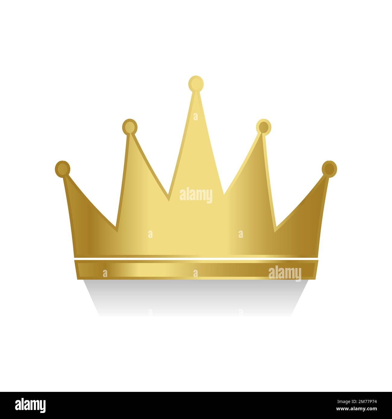 Golden crown on white background vector Stock Vector