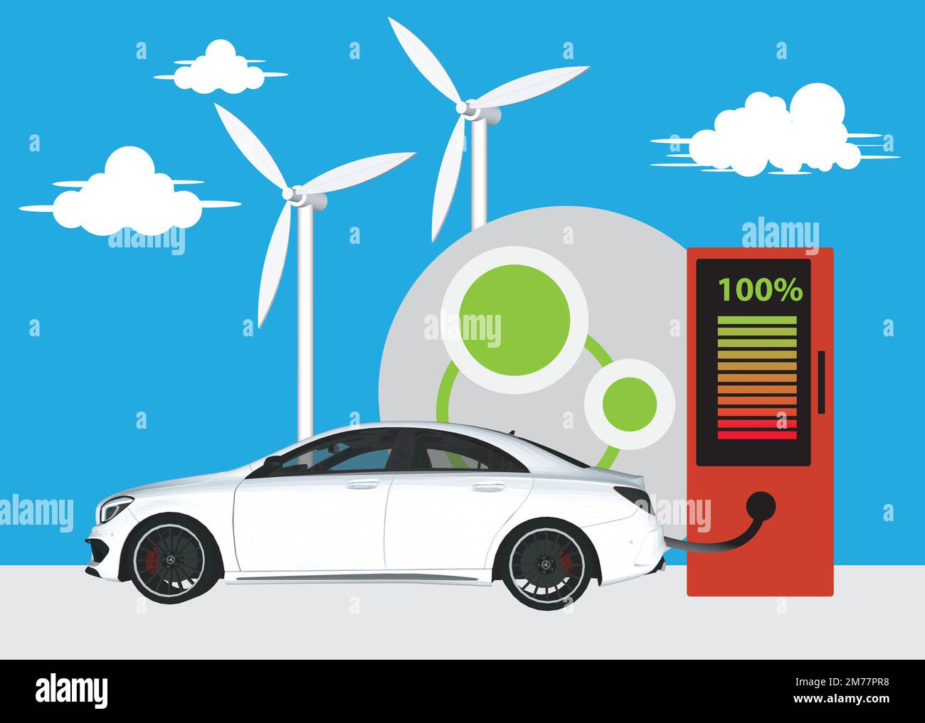 station car charger electric vector illustration Stock Vector