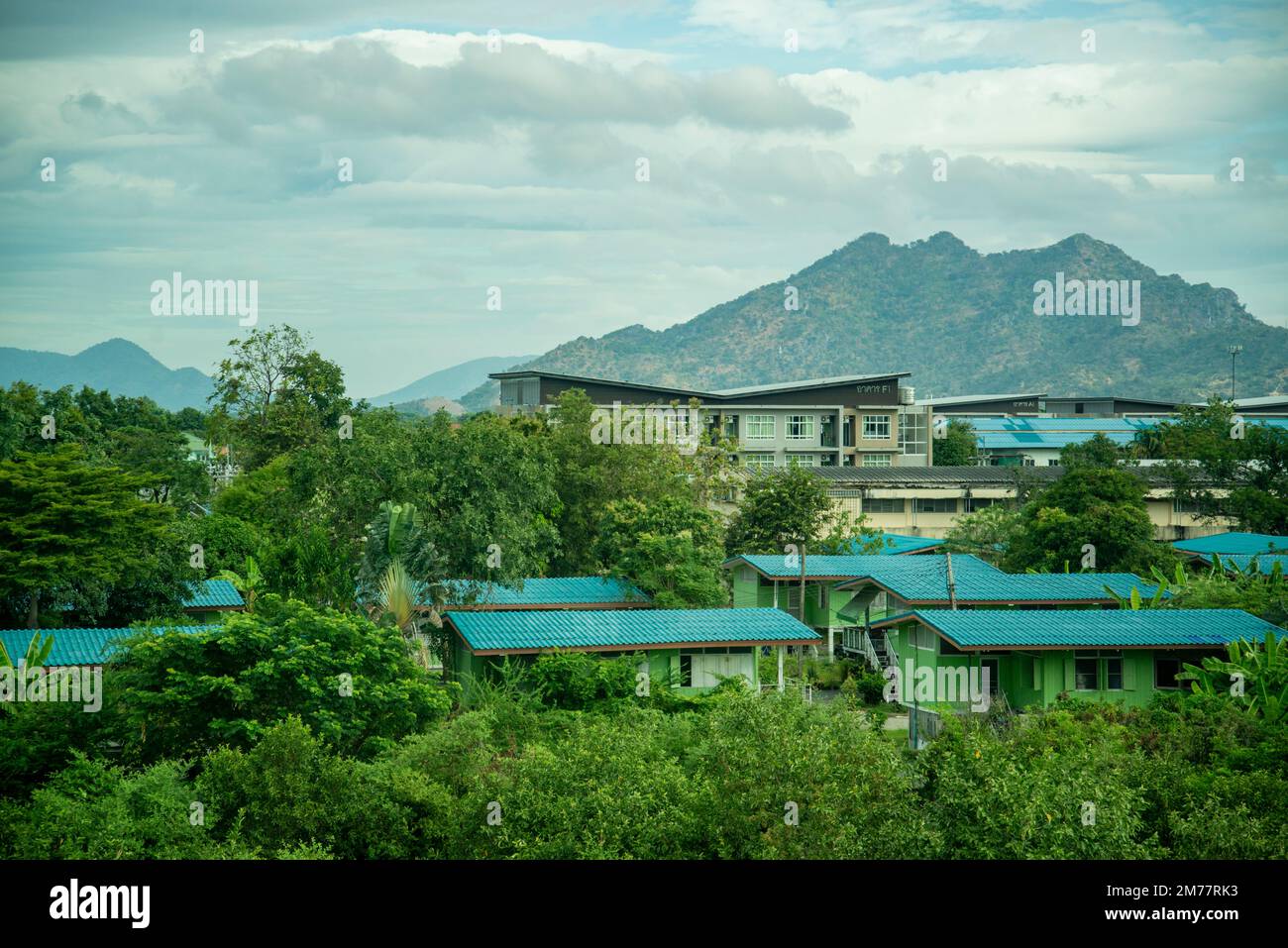 the landscape near the City of Lopburi in the Province of Lopburi in ...