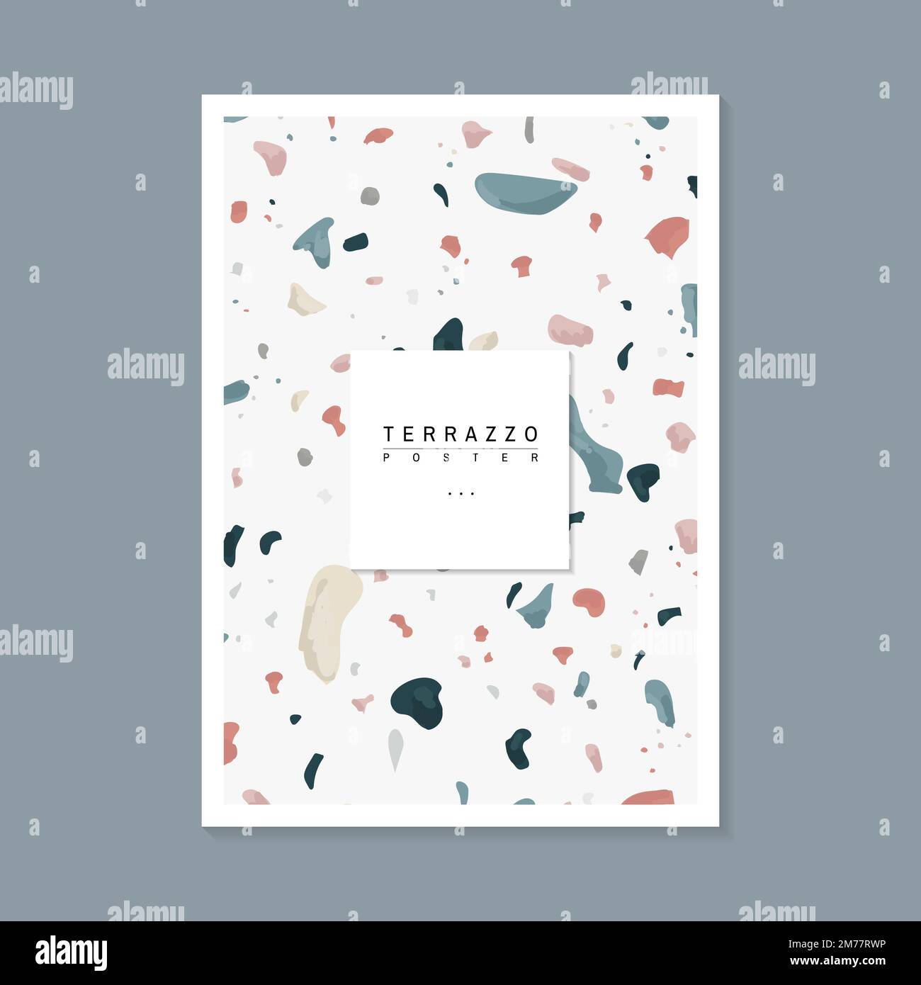 Colorful Terrazzo pattern poster vector Stock Vector Image & Art - Alamy