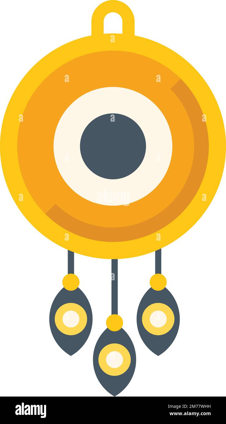 Lucky charm amumlet icon flat vector. Japan fortune. China crane ...