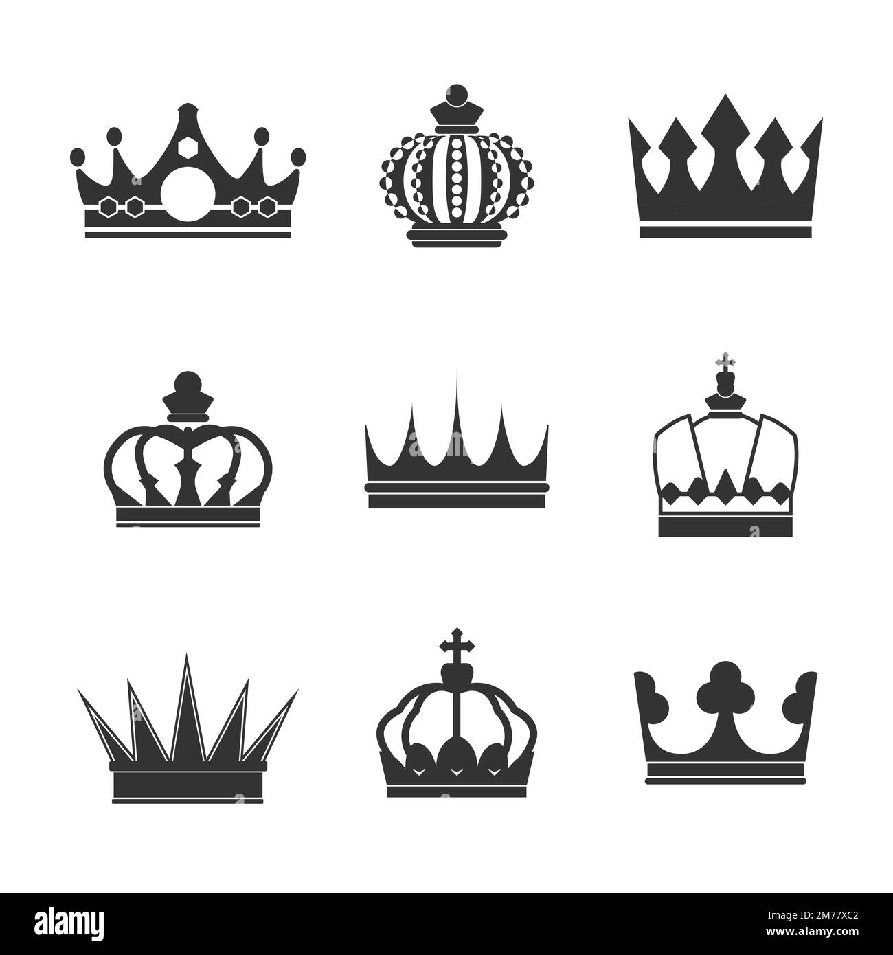 Collection of royal crown vectors Stock Vector Image & Art - Alamy