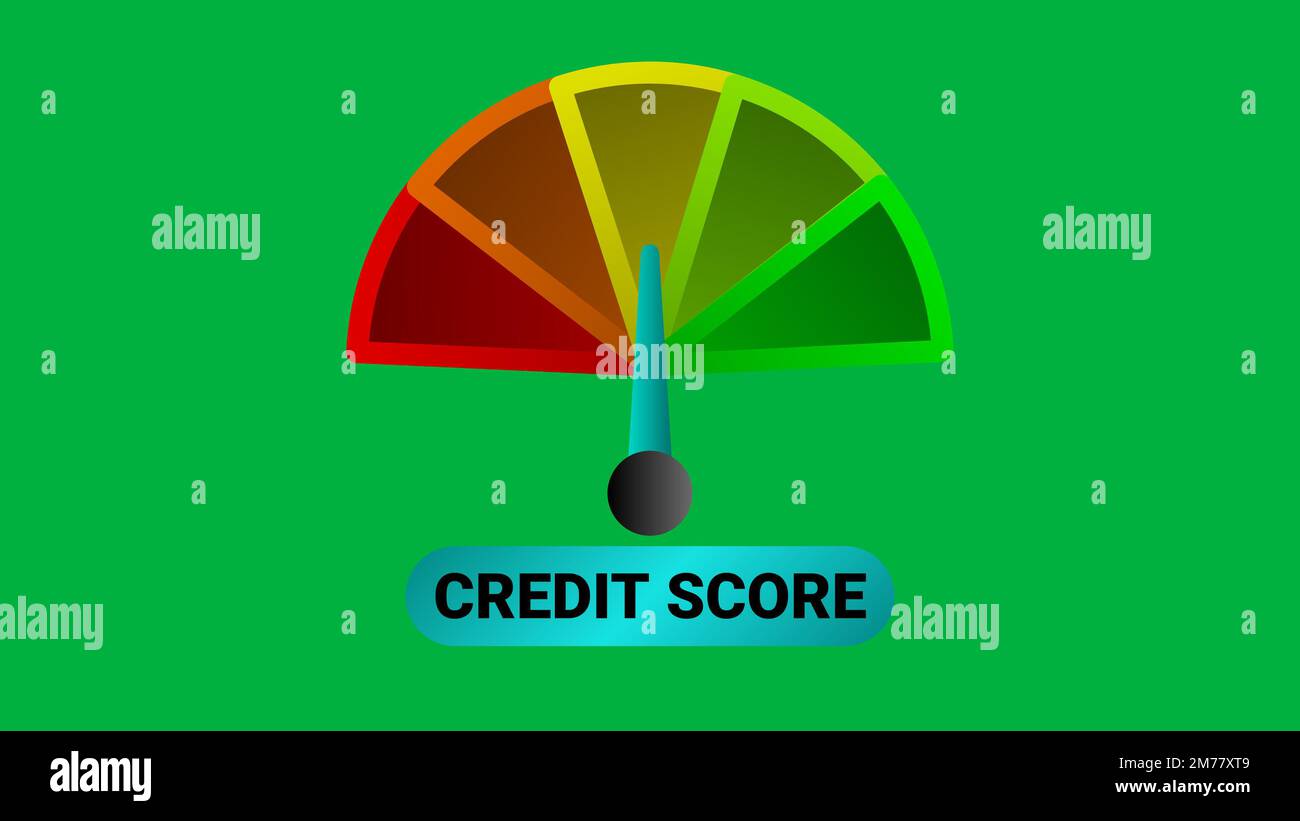 credit score bad to excellent on green screen. credit score showing