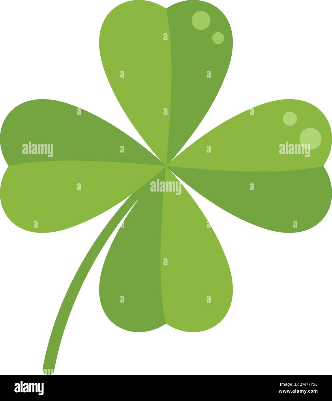Four Leaf Clover Icon In Flat Style Stock Illustration - Download