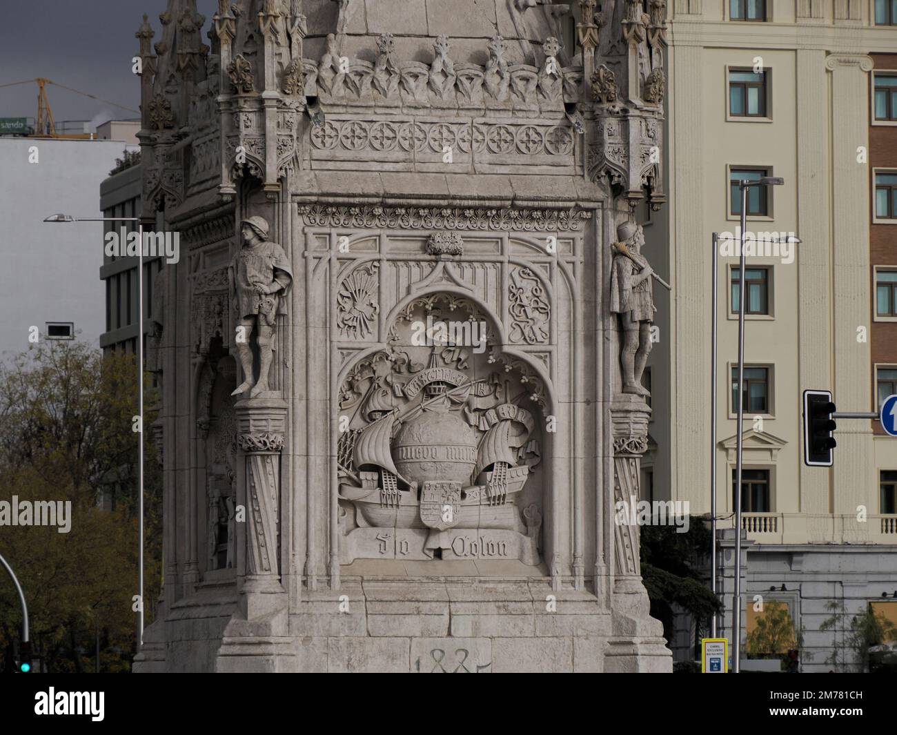 Columbus square with Monument to Christopher Columbus. Plaza de Colon