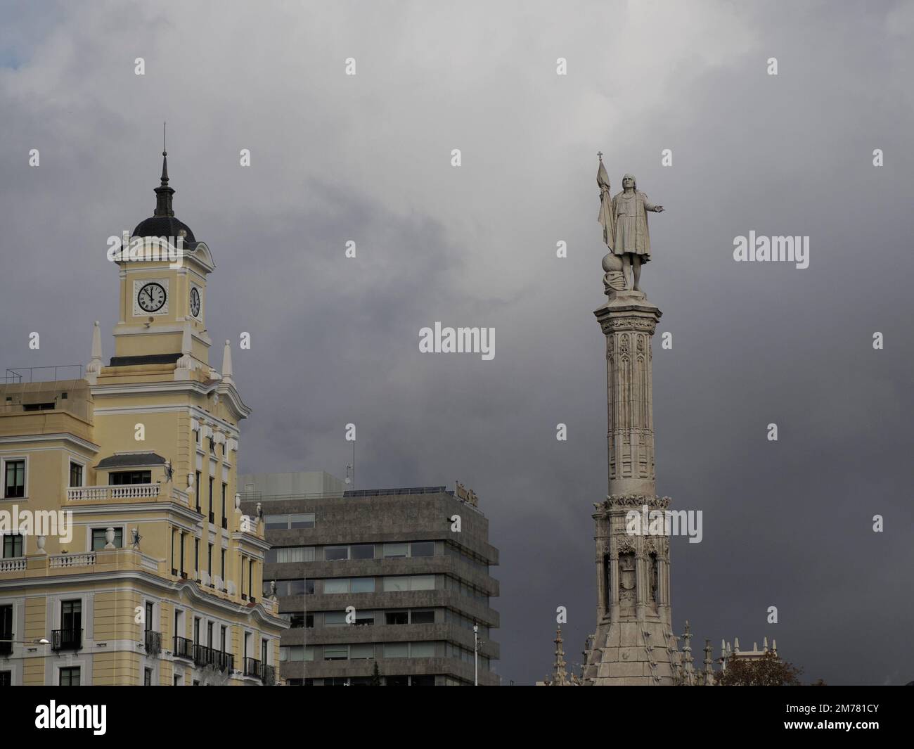 Columbus square with Monument to Christopher Columbus. Plaza de Colon