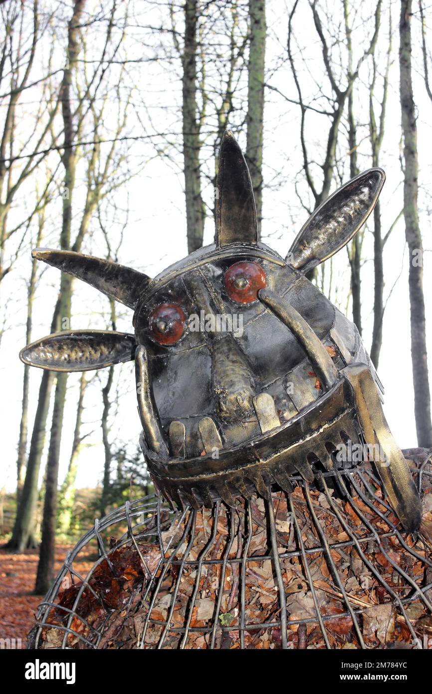 Metal Sculpture Of The Gruffalo Stock Photo