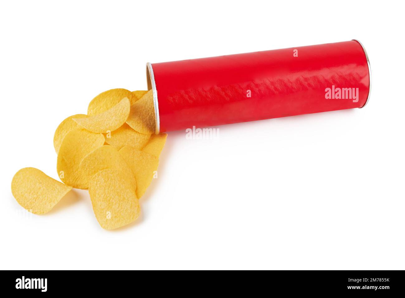 Potato chips box isolated on white background Stock Photo Alamy