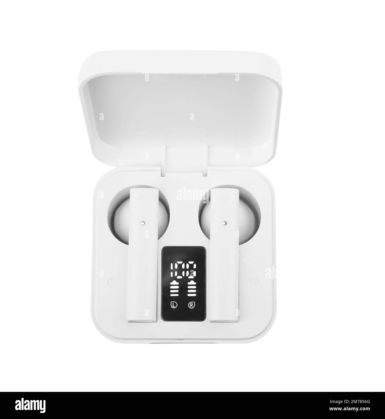 Wireless headphones isolated on a white background Stock Photo - Alamy