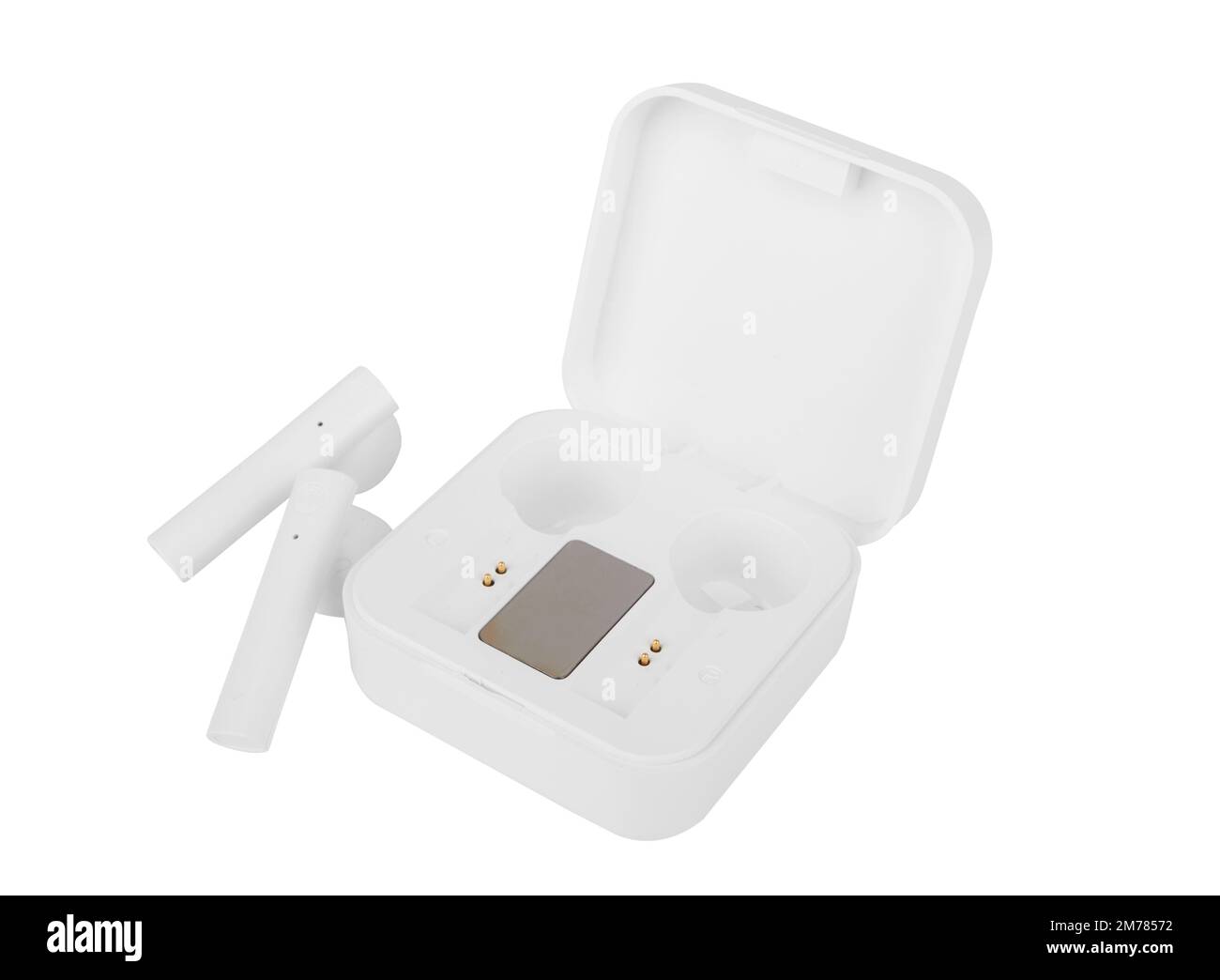Wireless headphones isolated on a white background Stock Photo - Alamy