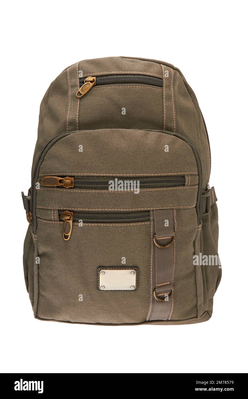 Big backpack for travel isolate on a white background Stock Photo