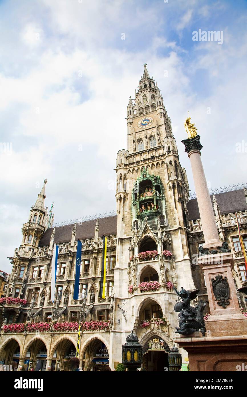 The Rathaus Glockenspiel, Munich, Germany Stock Photo