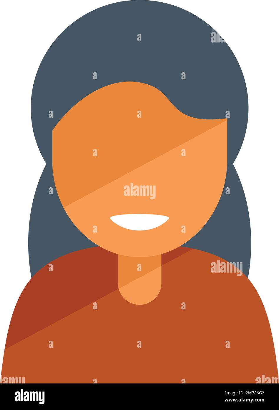 Smiling icon flat vector. Happy people. Person portrait isolated Stock ...