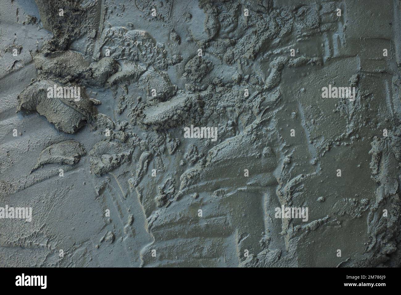 Liquid cement solution. View from top. Closeup building material