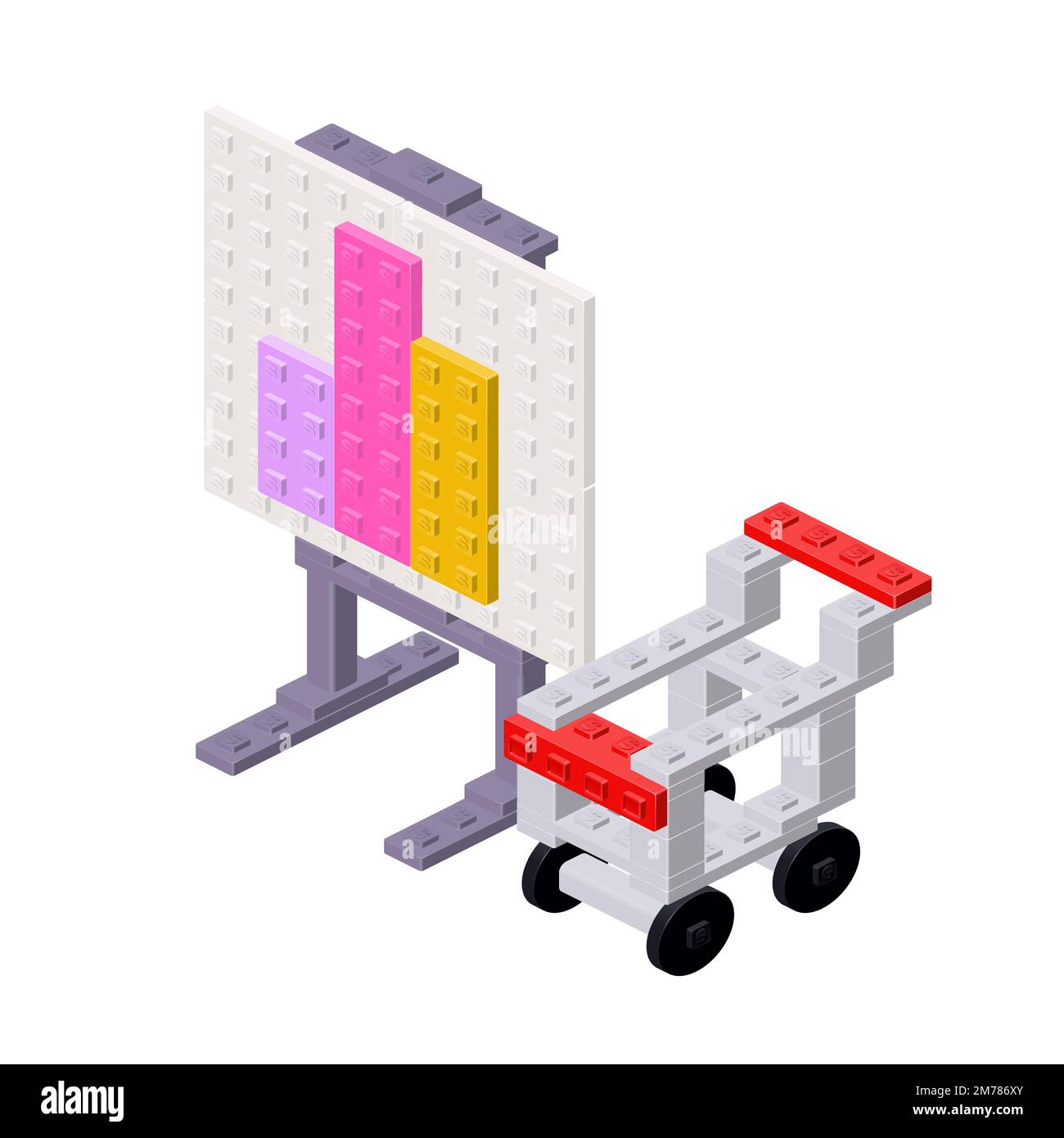 Market analysis concept on white background. Vector clipart Stock ...