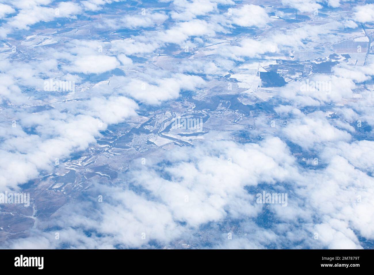 white and air clouds from above. Cloud background Stock Photo - Alamy