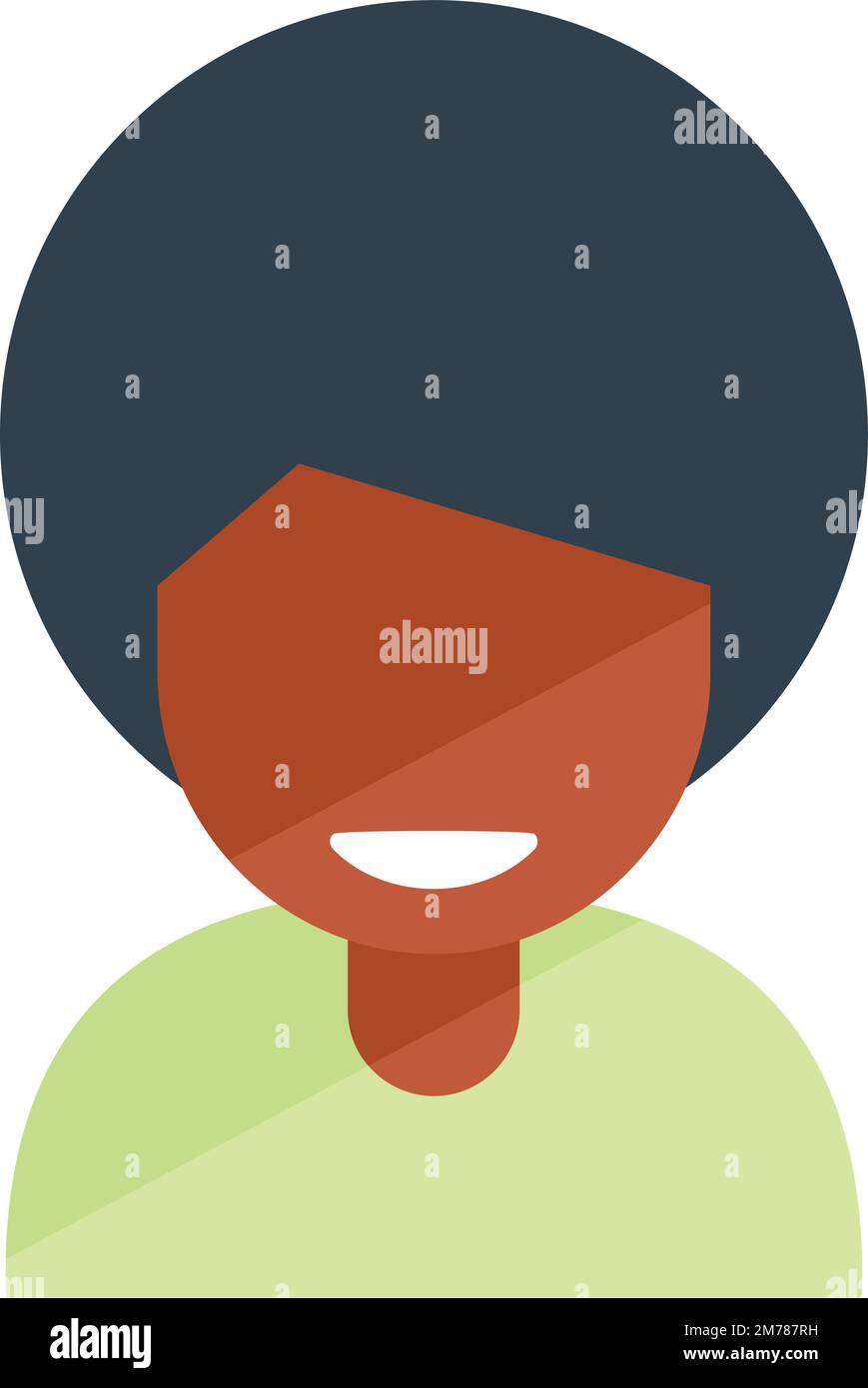 Teenage smiling icon flat vector. Happy person. Friend smile isolated ...