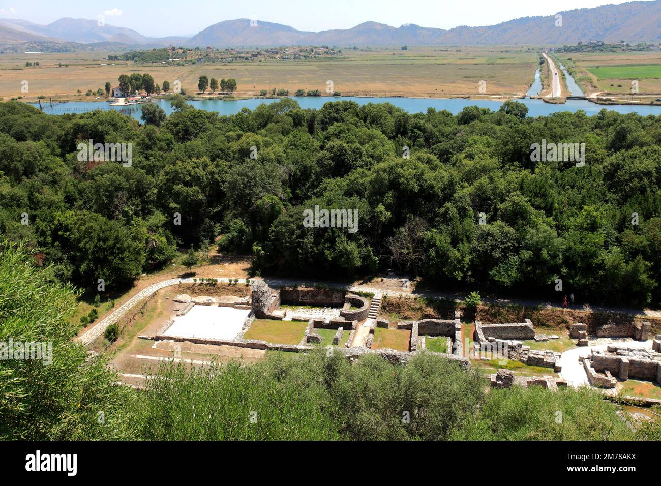 Ruins of the City walls, ancient Butrint building, UNESCO World ...