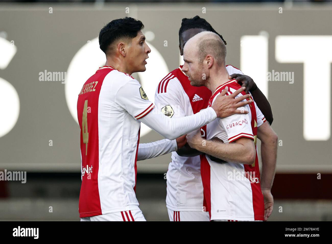 NIJMEGEN (lr) Edson Alvarez of Ajax, Davy Klaassen of Ajax, Calvin