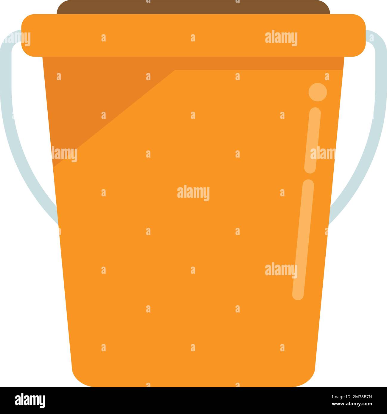 Garden bucket icon flat vector. Eco farm. Person field isolated Stock ...