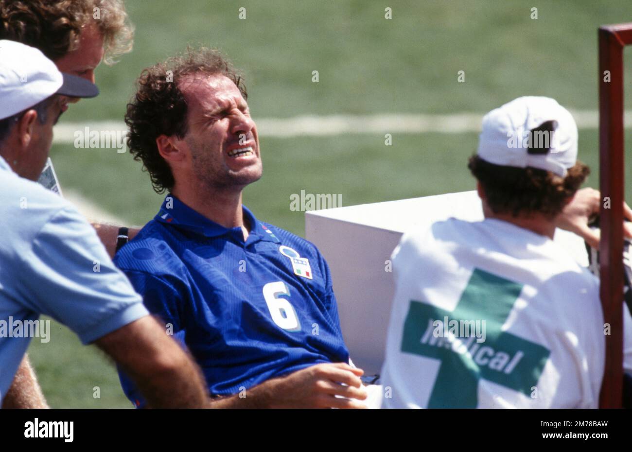 Pasadena, Vereinigte Staaten. 08th Jan, 2023. firo, 17.07.1994 archive picture, archive photo, archive, archive photos football, soccer, WORLD CUP 1994 USA, 94 final, final Brazil - Italy 3:2 after penalties, nE Franco Baresi, half figure, disappointment, disappointed Credit: dpa/Alamy Live News Stock Photo
