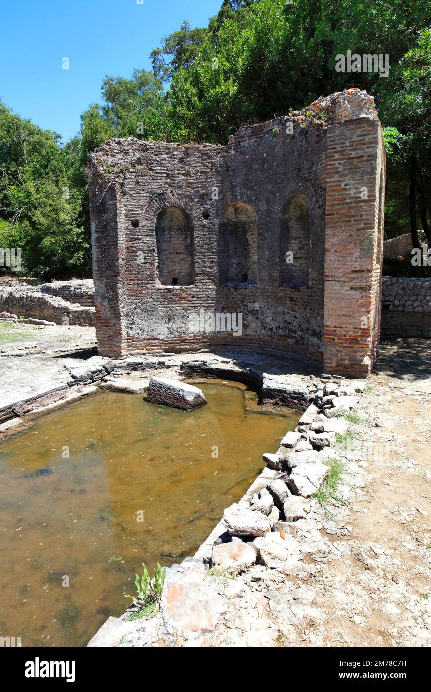 Ruins of the Roman Forum buildings, ancient Butrint, UNESCO World ...
