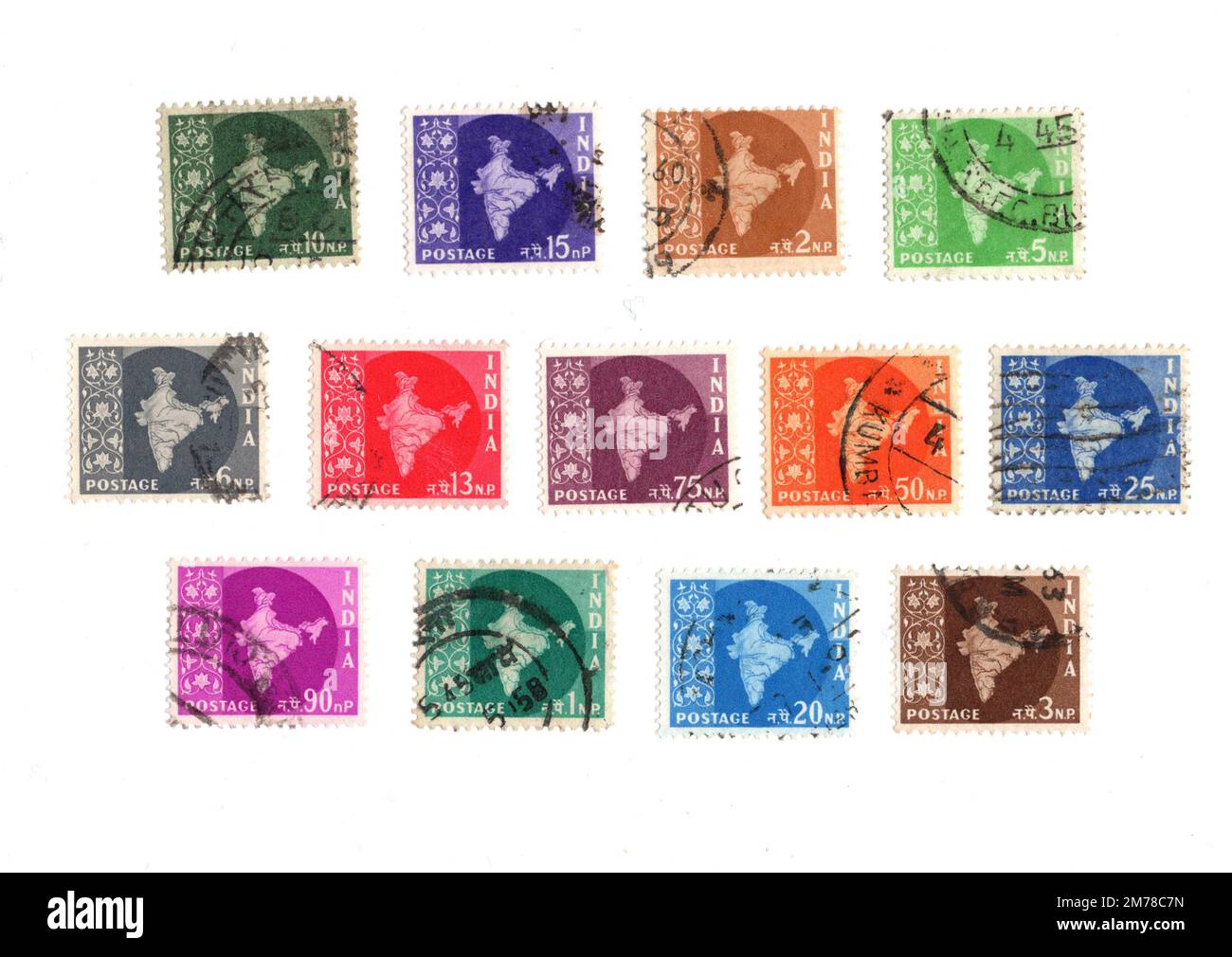 India postage stamp hi-res stock photography and images - Alamy