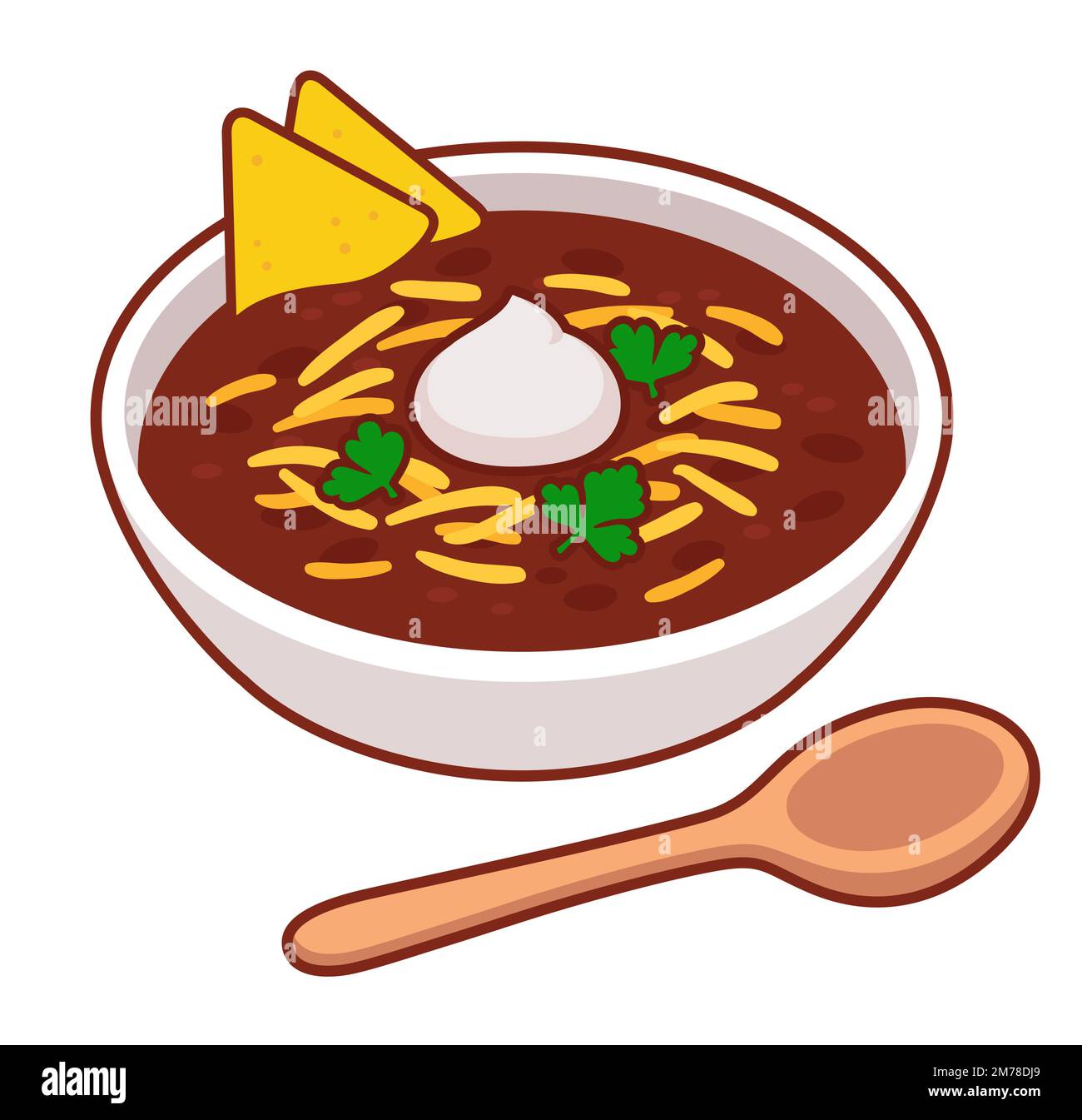 Eating chilli con carne Stock Vector Images Alamy