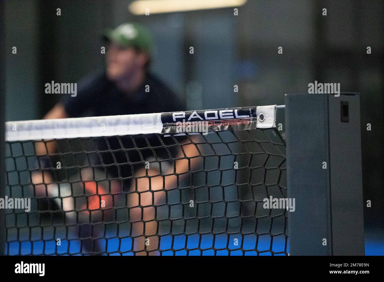 AMSTERDAM, 08-01-2023, XNRGY Club. Dutch Cupra Padel Eredivisie, Winter  Competition 2023. General view of a padel logo on a panel court during a  padel Eredivisie match. (Photo by Pro Shots/Sipa USA Stock