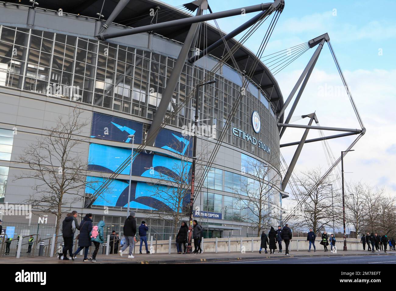 Exterior View Of The Etihad Stadium Ahead Of The Emirates FA Cup Third Exterior View Of The Etihad Stadium Ahead Of The Emirates FA Cup Third