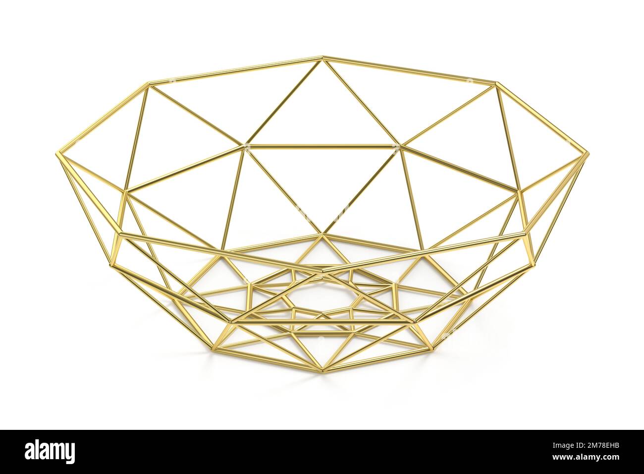 Luxury golden fruit bowl on white background Stock Photo Alamy