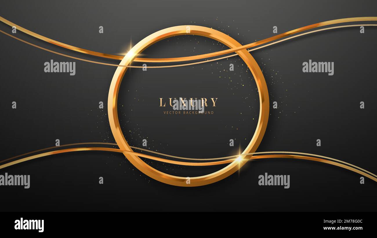 Luxury Vector Background. Abstract Premium Award Banner With Gold Lines ...