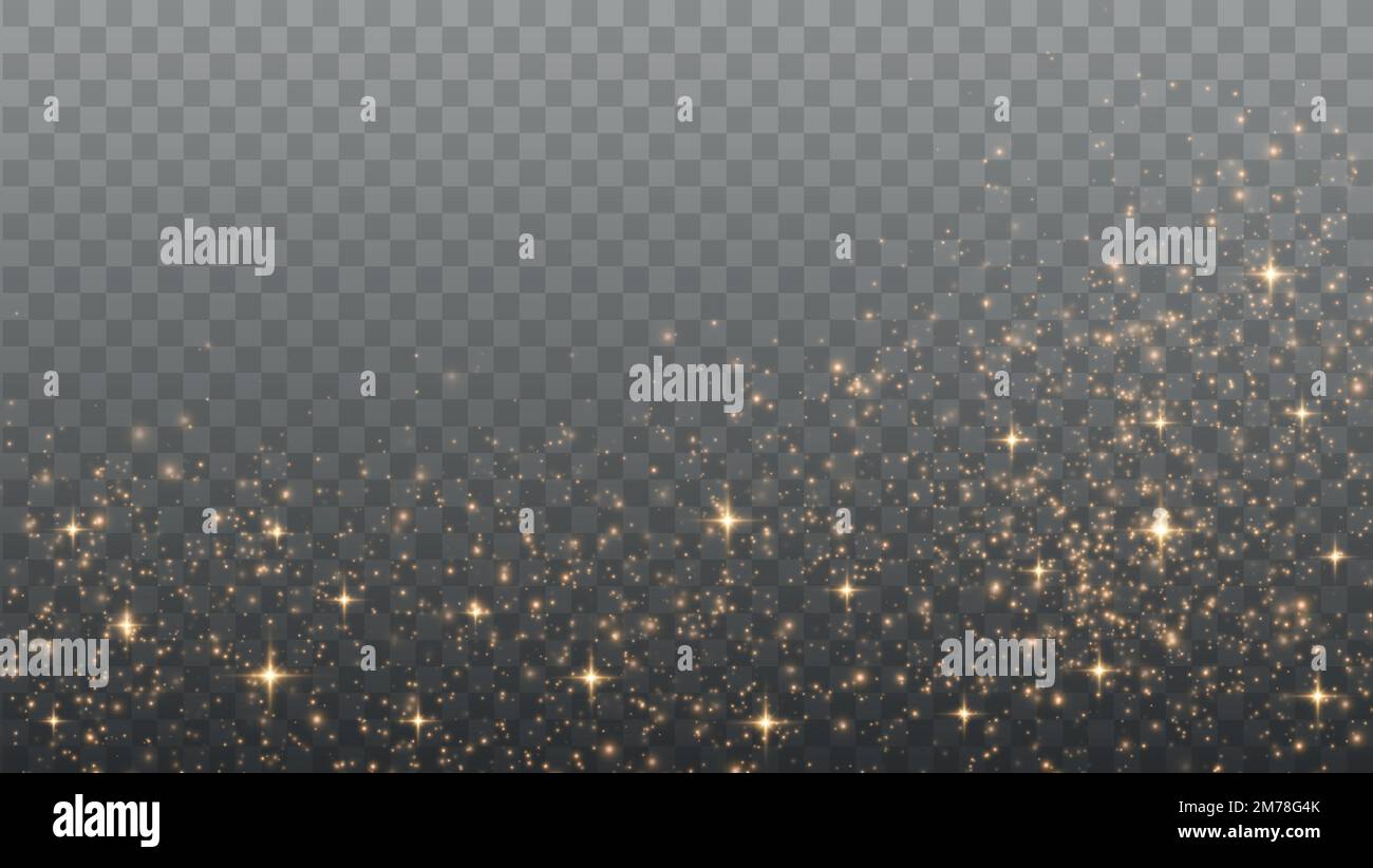 Gold Light. Vector Glitter Particles. Shining Bokeh Stock Vector Image ...