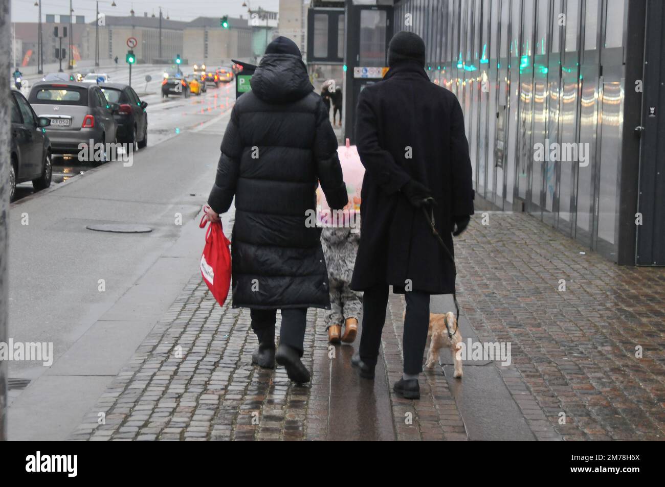 Copenhagen /Denmmark/08 January 2023/Weather rainy fall in danish capital Copenhagen Denmark