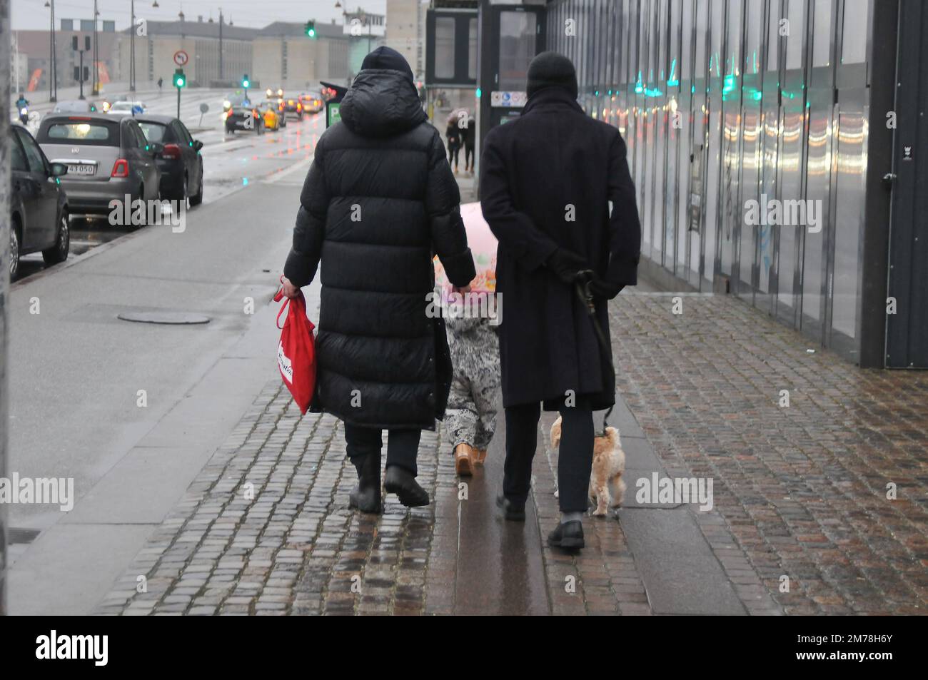 Copenhagen /Denmmark/08 January 2023/Weather rainy fall in danish capital Copenhagen Denmark