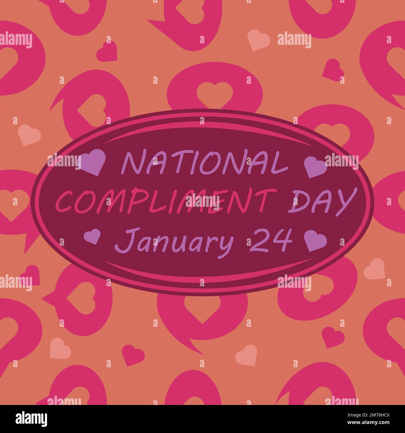 Vector banner design celebrating National complement day every january 24 with colorful and abstract background. National complement day poster design Stock Vector