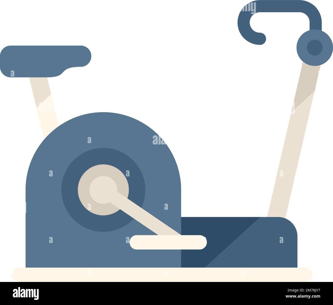 Exercise bike icon flat vector. Doctor therapy. Clinic patient isolated ...