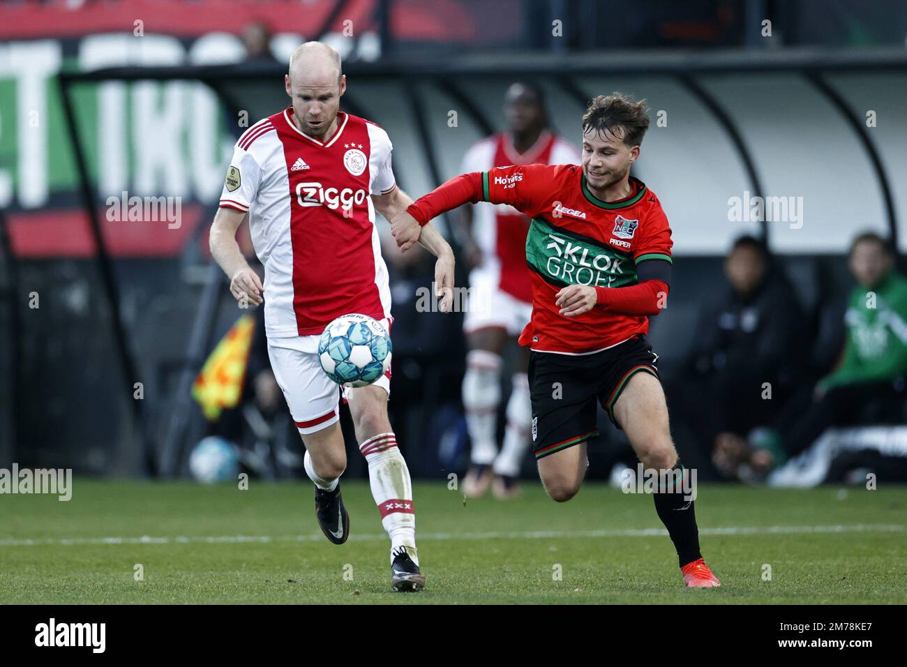 NIJMEGEN (lr) Davy Klaassen of Ajax, Dirk Propper of NEC Nijmegen