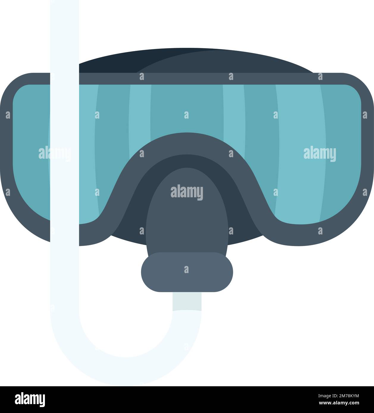 Diving mask icon flat vector. Active sport. Fit person isolated Stock ...