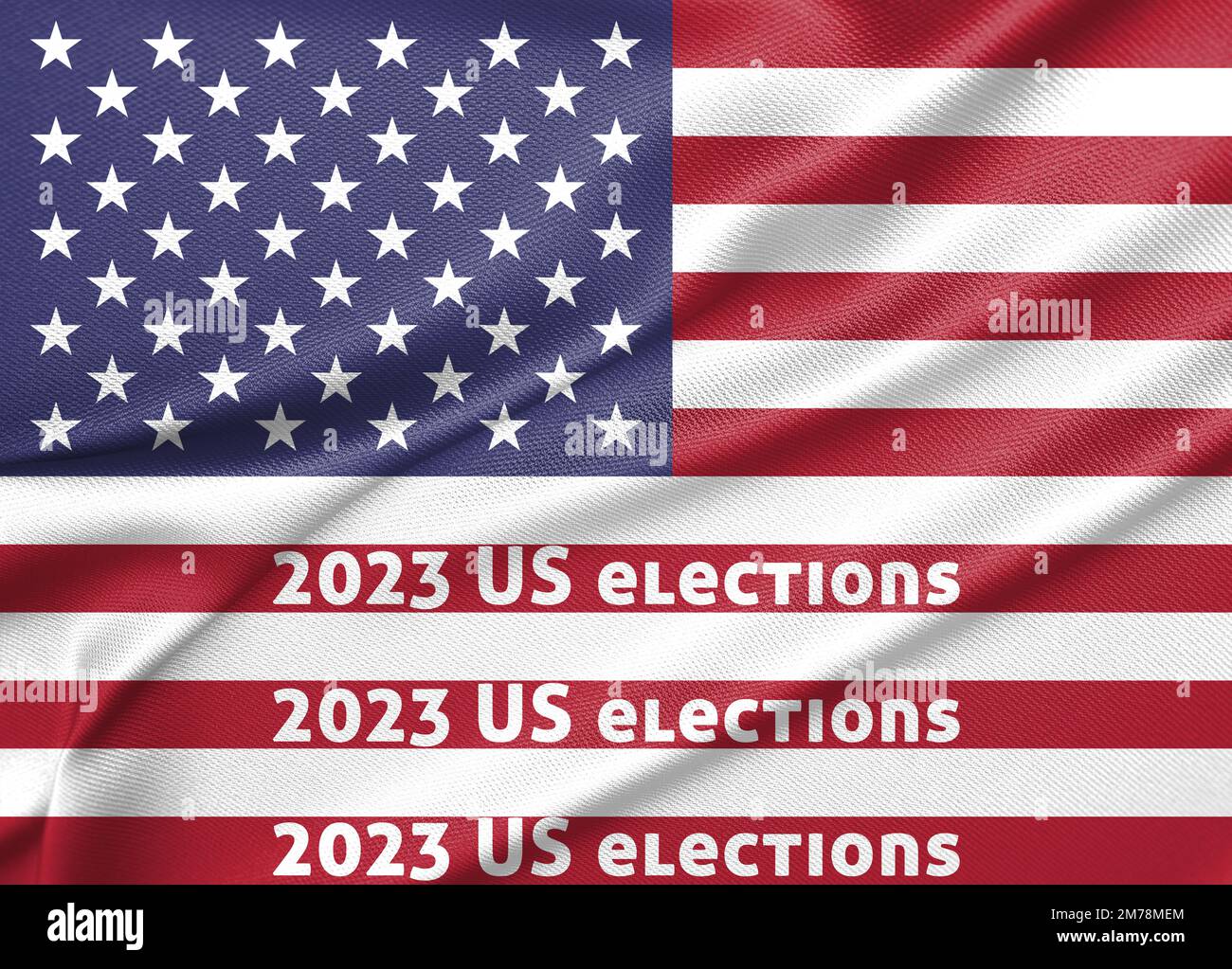 National flag usa with 2023 us elections hi-res stock photography and