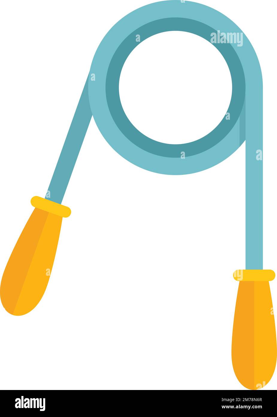 Jump rope icon flat vector. Healthy sport. Active fitness isolated ...