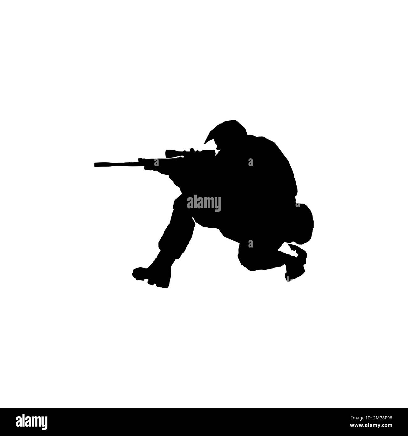 Commando icon. Simple style no war poster background symbol. Gunn shop brand logo design element. Commando t-shirt printing. Vector for sticker. Stock Vector