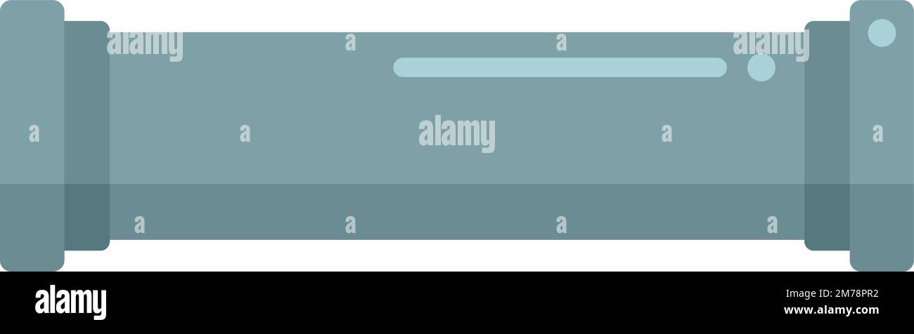 Pvc pipe icon flat vector. Metal tube. Drain system isolated Stock ...