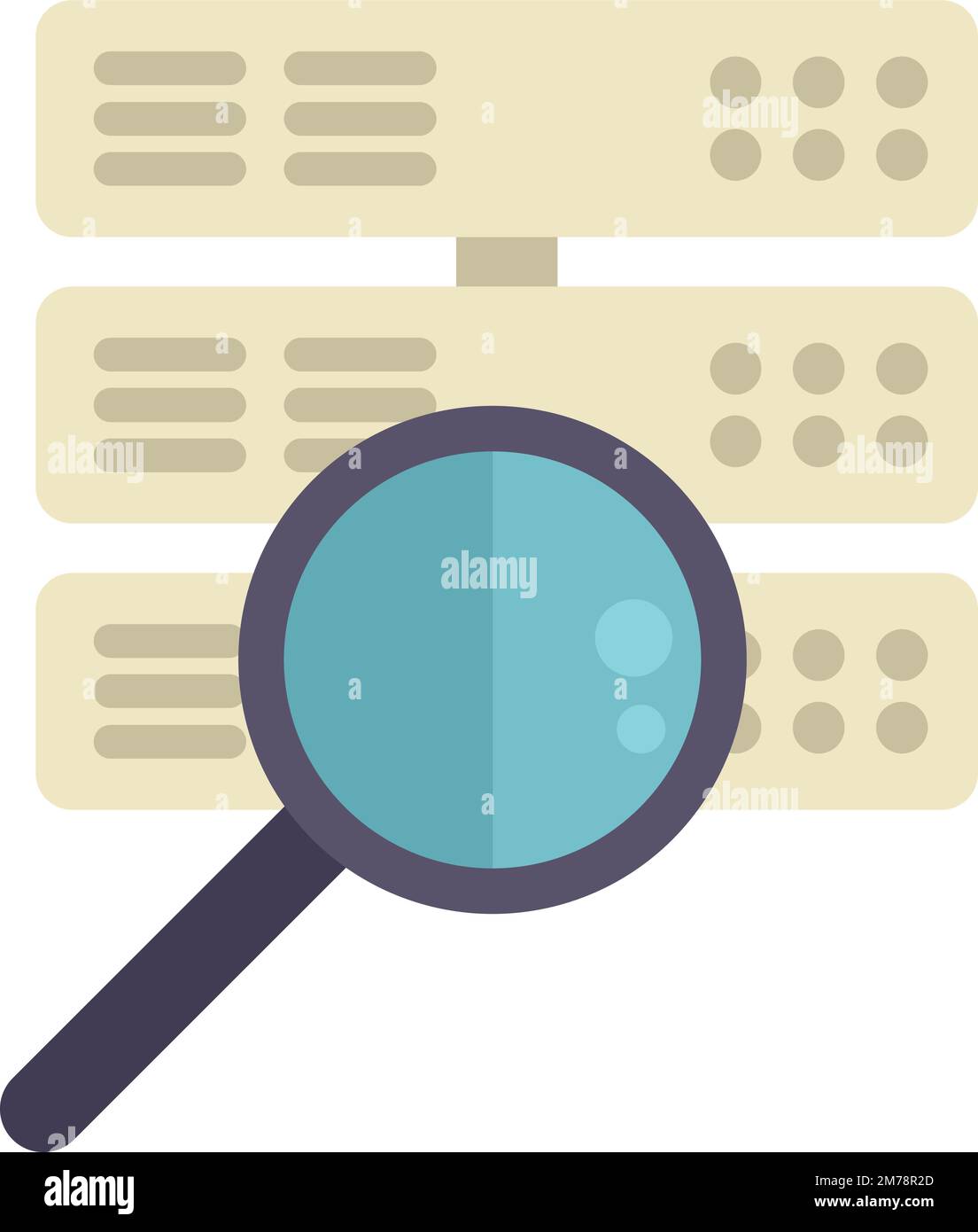 Server database icon flat vector. Crm data. Client human isolated Stock ...