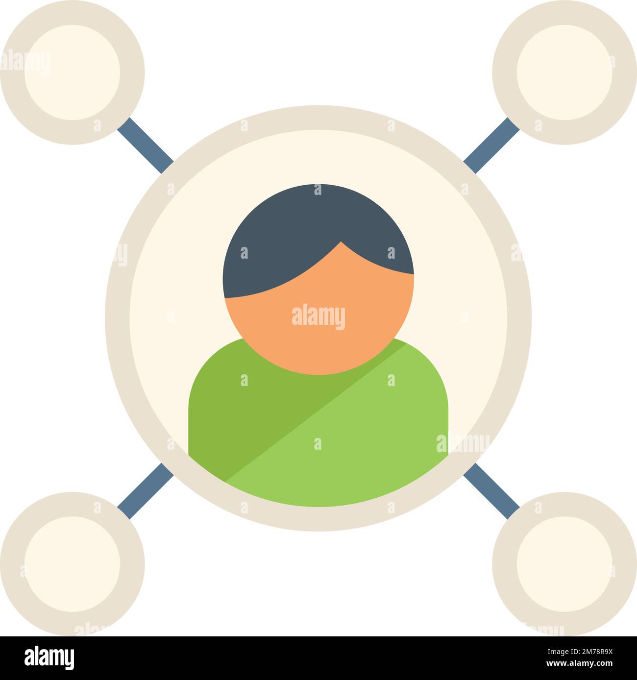 Database icon flat vector. Crm data. System marketing isolated Stock ...